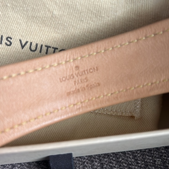 Louis Vuitton Two-Toned Leather Monogram Bracelet with Gold Hardware - Picture 6 of 9